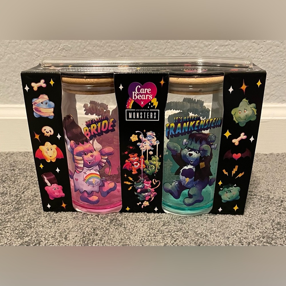 Care Bears x Universal Monsters Glass Tumblers